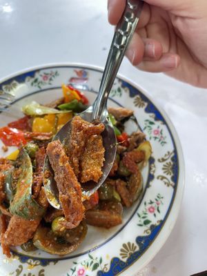 Best! Crispy and spicy  #Veganuary at Chalawan - Vegan Food Stall in Bangkok