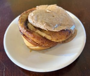 cinnamon roll!  at Protagonist Cafe in St Louis