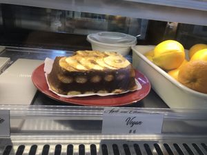 Apple and cinnamon vegan cake at Sam's Mediterranean in Takapuna
