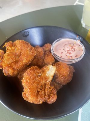 Cauliflower wings   at Moos Ibiza in Ibiza