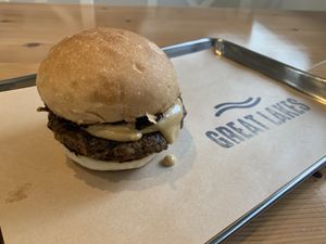 Michigan burger at Great Lakes in Tokyo