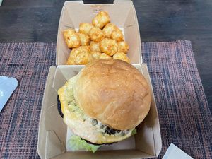 Ontario burger  at Great Lakes in Tokyo