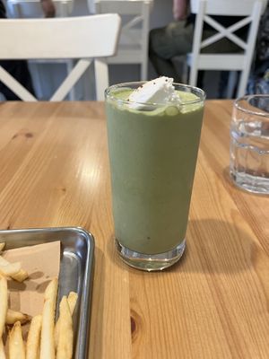 Matcha milkshake   at Great Lakes in Tokyo