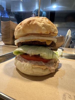 Ontario burger   at Great Lakes in Tokyo