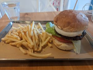 Ontario burger at Great Lakes in Tokyo