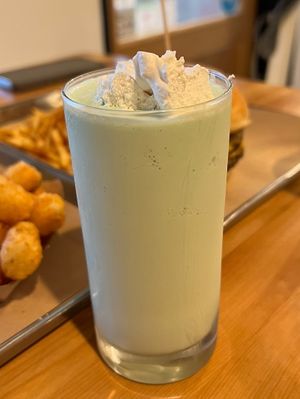 The seasonal melon milkshake  at Great Lakes in Tokyo