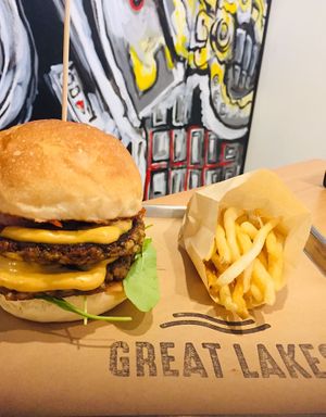 with fries  at Great Lakes in Tokyo