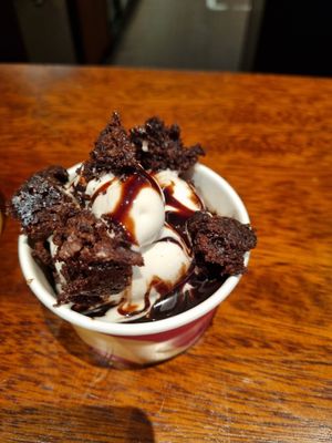 Fudge Brownie at Dirty Vegan in West London