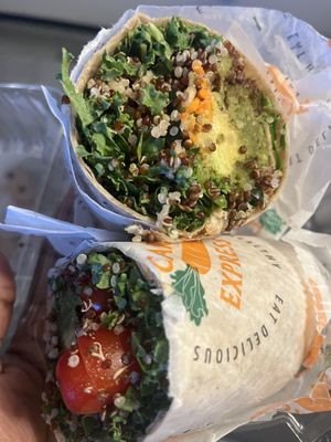 Quinoa wrap with falafel  at Carrot Express - Downtown in Miami