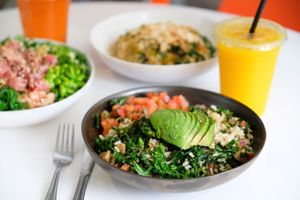 Vegan Sausage Bowl at Carrot Express - Downtown in Miami