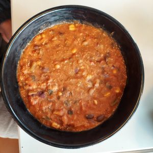 Quinoa beans chili at Copper Branch in Portland