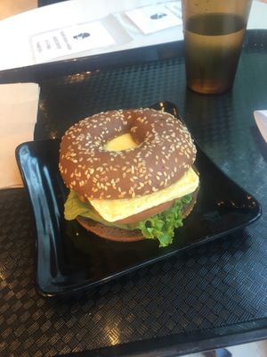 Field Roast Patty & Just Egg at Copper Branch in Portland