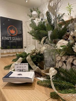 Festive at King's Gambit Coffee Co in Belvidere