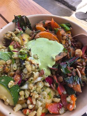 Two salads at Fel's Kitchen  in Byron Bay