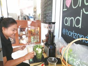Juices cold pressed  at Horizon Cafe in Koh Samui