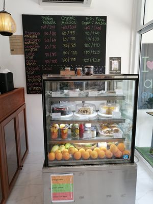 Display fridge at Horizon Cafe in Koh Samui