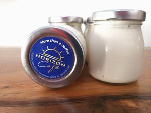 Organic soy yogurt at Horizon Cafe in Koh Samui