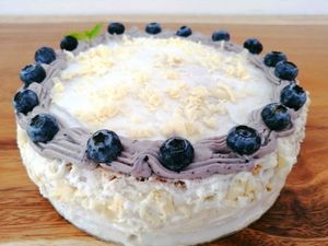 Blueberry Vegan Cake at Horizon Cafe in Koh Samui