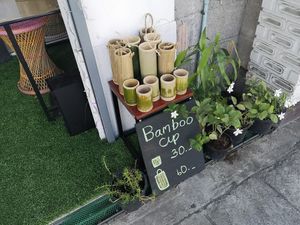 0 plastic waste is the engagement of the shop at Horizon Cafe in Koh Samui
