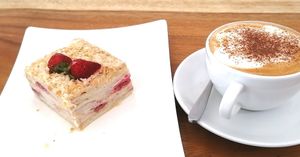 Vegan puff cake at Horizon Cafe in Koh Samui