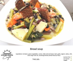Bread soup at Horizon Cafe in Koh Samui