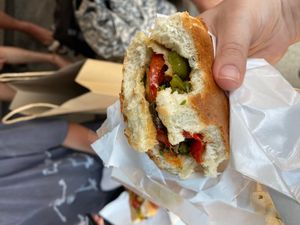 Tiger tempeh sandwich.  at Horizon Cafe in Koh Samui