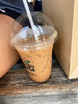 Almond milk iced mocha.  at Horizon Cafe in Koh Samui