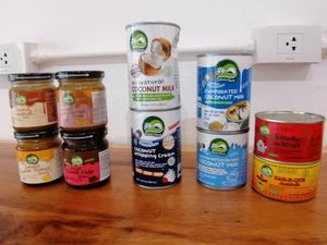 Some vegan products availables at the shop at Horizon Cafe in Koh Samui