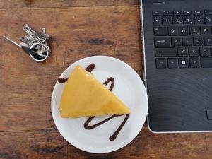 Nice promotions coffee + cake 120 thb at Horizon Cafe in Koh Samui