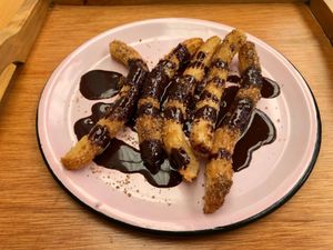 Churros at Dalia Plant Power Mex in Bogota