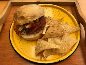 Dalia Burger at Dalia Plant Power Mex in Bogota