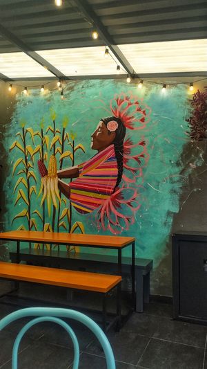 🌽🌽💚 at Dalia Plant Power Mex in Bogota