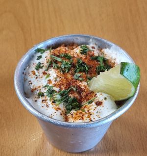 Esquite at Dalia Plant Power Mex in Bogota