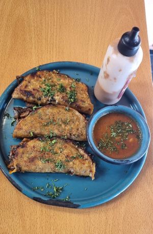 Tacos de birria (they were a bit too salty for me tho) at Dalia Plant Power Mex in Bogota