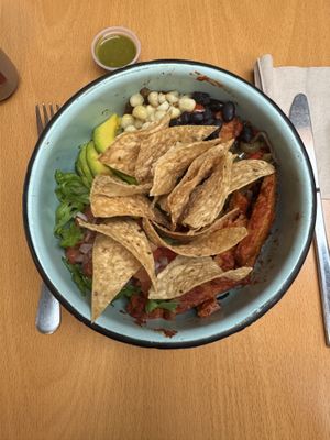 Taco bowl  at Dalia Plant Power Mex in Bogota