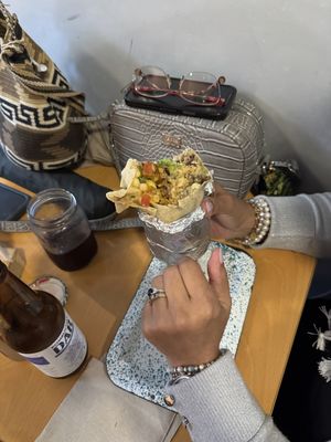 Burrito  at Dalia Plant Power Mex in Bogota