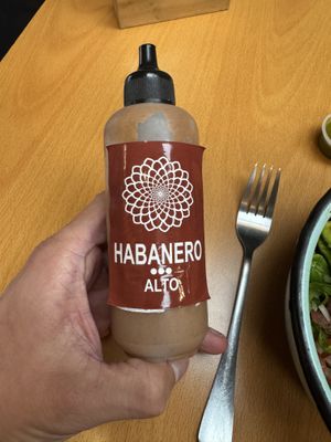 Hot saucee  at Dalia Plant Power Mex in Bogota