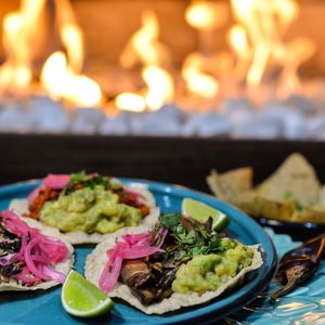 Tacos at Dalia Plant Power Mex in Bogota