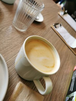 Oat latte at Mr Cooper's Coffee House in Whitby