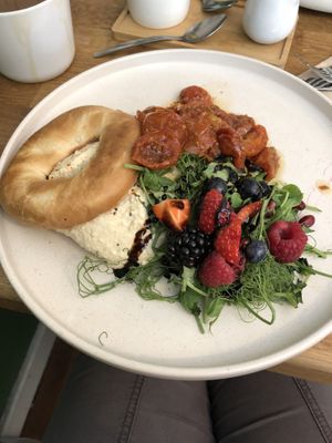 Hummus & sun blushed tomatoes   at Mr Cooper's Coffee House in Whitby