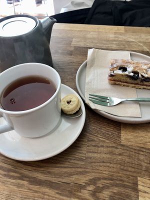Blueberry Bakewell. Worth returning for!  at Mr Cooper's Coffee House in Whitby