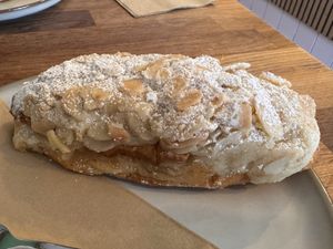 Frangipan croissant 😍  at Mr Cooper's Coffee House in Whitby