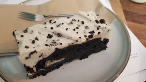 Oreo cookies and cream cake at Mr Cooper's Coffee House in Whitby