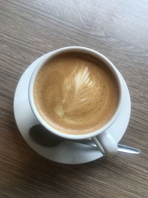 Oat flat white at Mr Cooper's Coffee House in Whitby