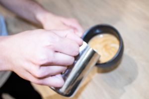 Specialty coffee - with soya milk at Perspectives in Granada