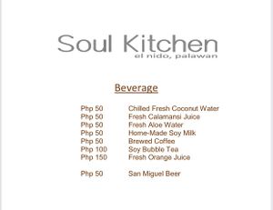 Beverage at ENI - Soul Kitchen in Palawan