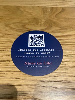 El menú   at Nieve de Olla in Mexico City