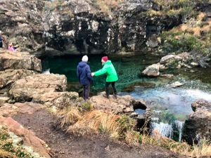 Niall guiding us at the Fairy Pools at Scottish Guided Tours in Stirling