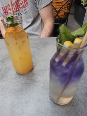 lavender and passion fruit lemonades at Palo Verde in Prague