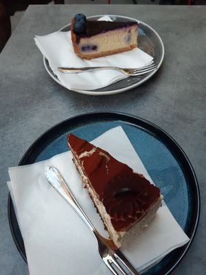 tiramosu and blueberry cheesecake at Palo Verde in Prague
